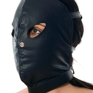 Leder-Kopfmaske mit Schnallen