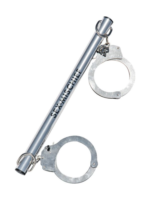 Sex & Mischief Spreader Bar with Metal Cuffs: Spreizstange mit Handschellen