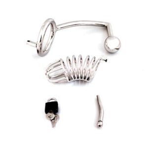 Chastity Cage with Screw: Keuschheitskäfig mit 45mm Ring