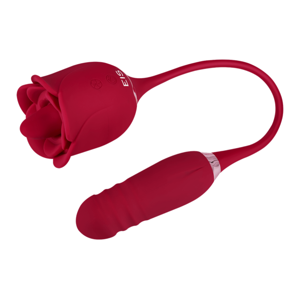 Rosenförmiger Auflegevibrator - 2 in 1, 39,8 cm