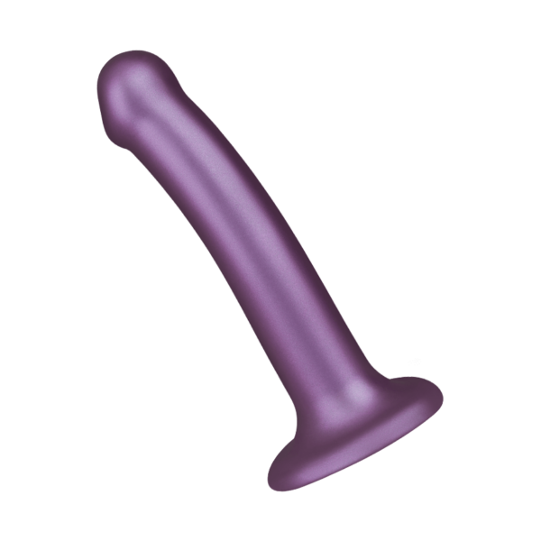 Soft Silicone Dildo Metallic - Size M, 18 cm