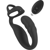 Prostata-Vibrator mit Perineum-Vibrator und Penis-/Hodenring