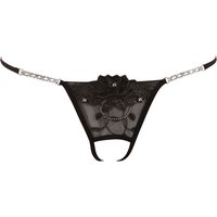String ouvert mit Stickerei und Strass-Details