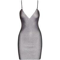 Netz-Minikleid mit Allover-Strassbesatz