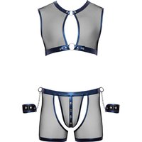 Netz-Top mit Netz-Pants & Handfesseln