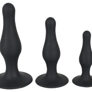 3-teiliges Analplug-Set aus Silikon