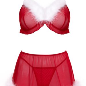 3-teiliges Dessous-Set „X-Mas“