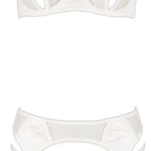 3-teiliges Strapsset, ouvert, mit Zierschnürungen