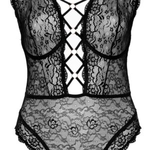 Body ouvert aus weicher elastischer Spitze