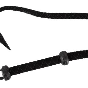 Peitsche mit einem Riemen aus Leder, verstärkter Griff, 90 cm