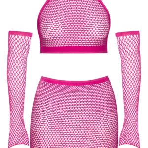 3-teiliges Dessous-Set aus Netz