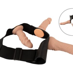 4-teiliges Strap-on-Set inklusive RC-Vibrator und 2 Dildos