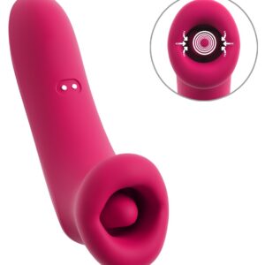 Auflegevibrator „Oral Fun“ mit Saug-Mund & Vibro-Zunge