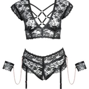 BH plus Straps-Slip ouvert inklusive Handfesseln