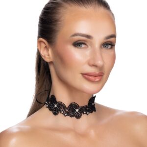 Halsband aus Stickerei in Spitzenoptik