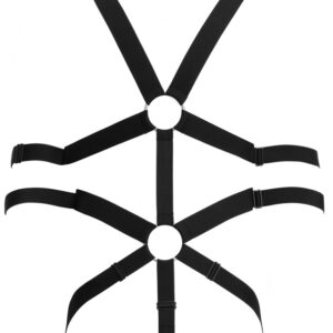 Harness mit Cockring & Hals- und Armfesseln