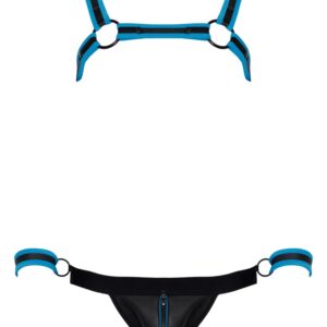 Harness plus Jock mit abnehmbaren Handfesseln