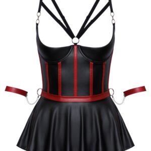 Hebe plus String ouvert, mit abnehmbaren Handfesseln