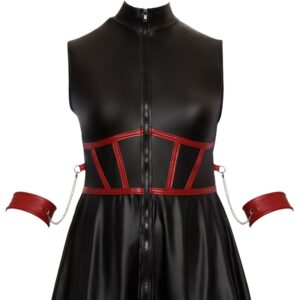 Kleid im Mattlook inklusive Armfesseln und Augenmaske
