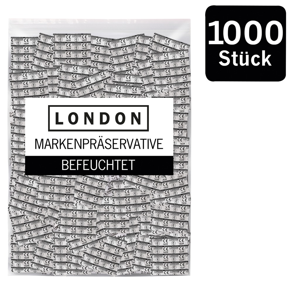 Kondome „LONDON Q600 feucht“ mit Beschichtung auf Silikonbasis
