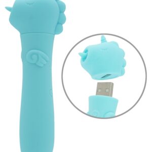Minivibrator mit USB-Stecker unter’m Einhorn-Köpfchen