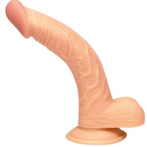 Naturdildo „Curved Passion“, 19 cm, mit Saugfuß