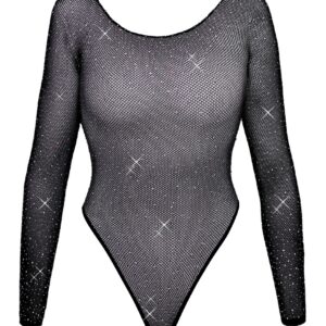 Netz-Body mit Glitzersteinen