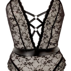 Ouvert-Body aus Spitze mit Mattlook-Details