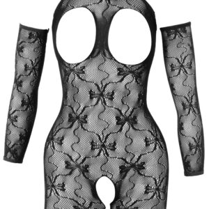 Ouvert-Catsuit inklusive Armstulpen
