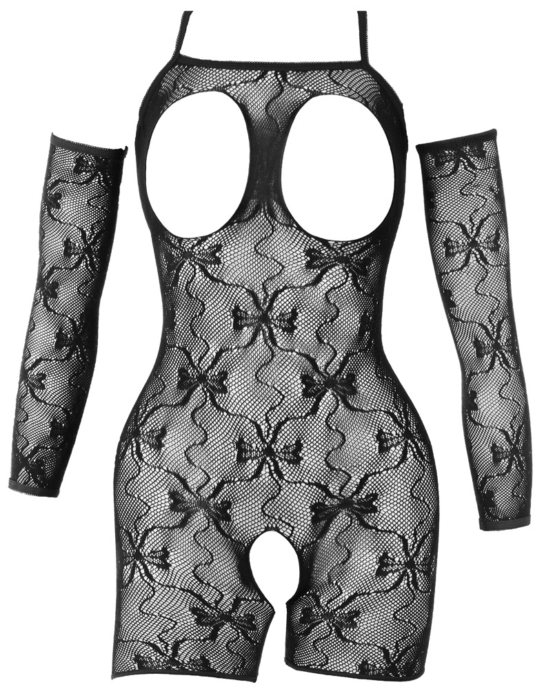 Ouvert-Catsuit inklusive Armstulpen