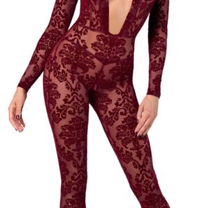 Overall „Kink Royal“ mit Samtflockprint-Ornamenten