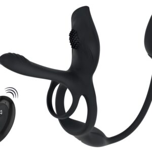 Paarvibrator „Multi Function“ mit Penis- & Hodenring, Klitoris- & Analvibrator