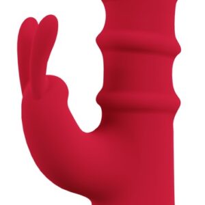 Rabbitvibrator mit 3 beweglichen Massageringen