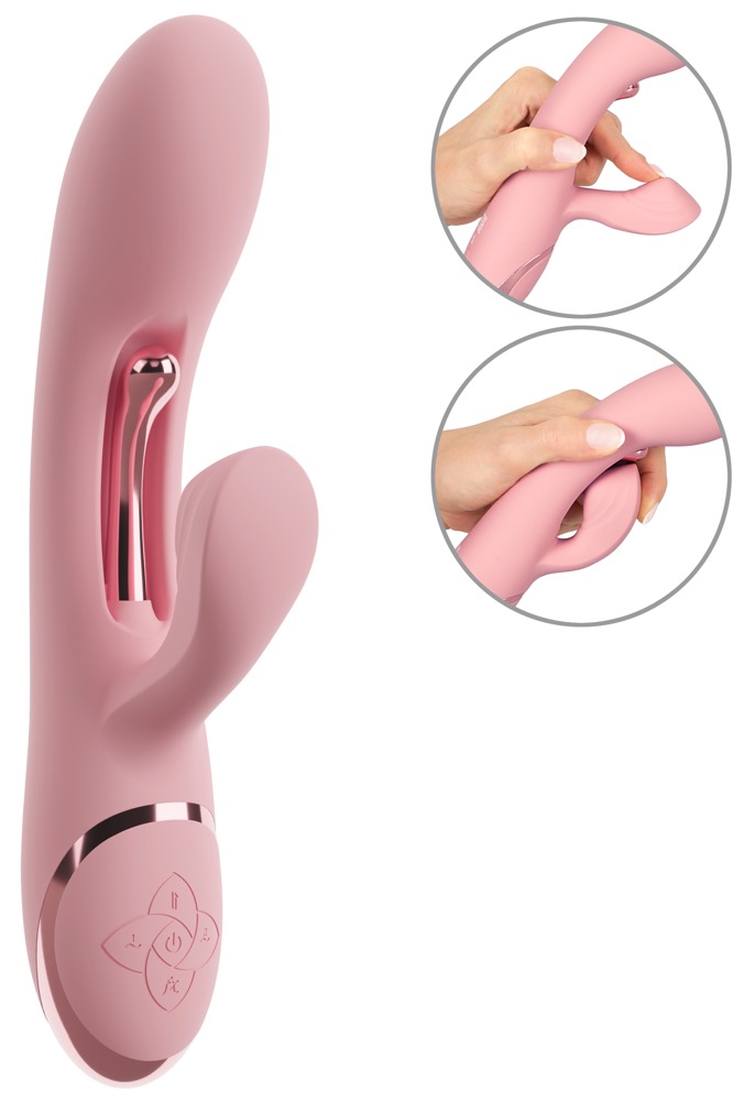 Rabbitvibrator „AVENOR“ mit Vibro-Metallzunge für G-Zone