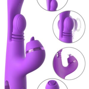 Rabbitvibrator „IntiMotion Pulse Pro“ inklusive 3 Klitoris-Aufsätze