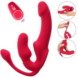 Strapless Strap-on „Triple Teaser RC“ mit 3-facher Vibration