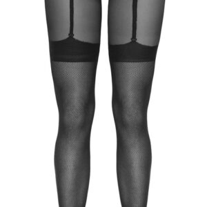 Strumpfhose ouvert in Strapsgurt-Optik aus feinem Netzmaterial