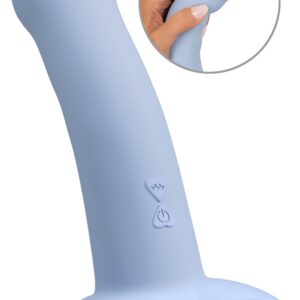 Vibrator „Heart Guy Blue“ mit herzförmigem Saugfuß