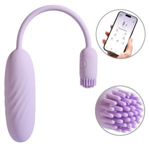 Vibro-Ei „Plume“ mit flexiblem Vibro-Bürstchen