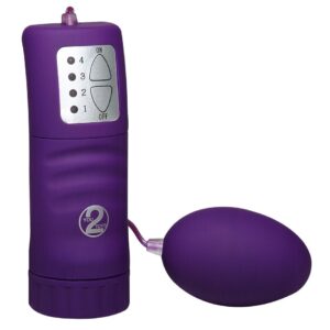 Vibroei „Velvet Purple Pill“ mit Fernbedienung und 4 Vibrationsstufen